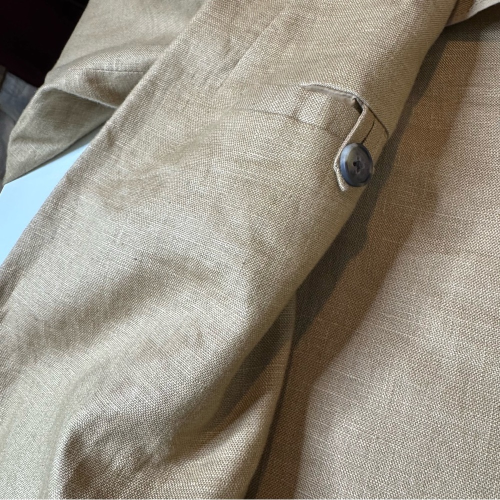 BANANA REPUBLIC ICED LATTE 100% LINEN BLAZER size 4 - Picture 11 of 12